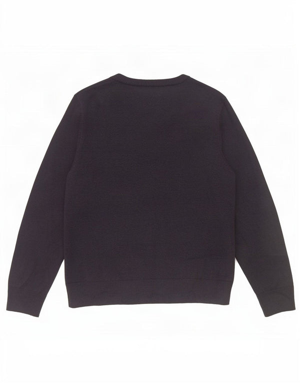 Suéter feminino Marks & Spencer com decote em V Reino Unido 10 pequeno azul marinho