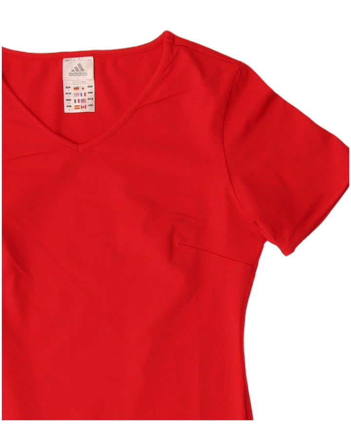 Camiseta Feminina Adidas Top UK 12 Poliéster Vermelho Médio