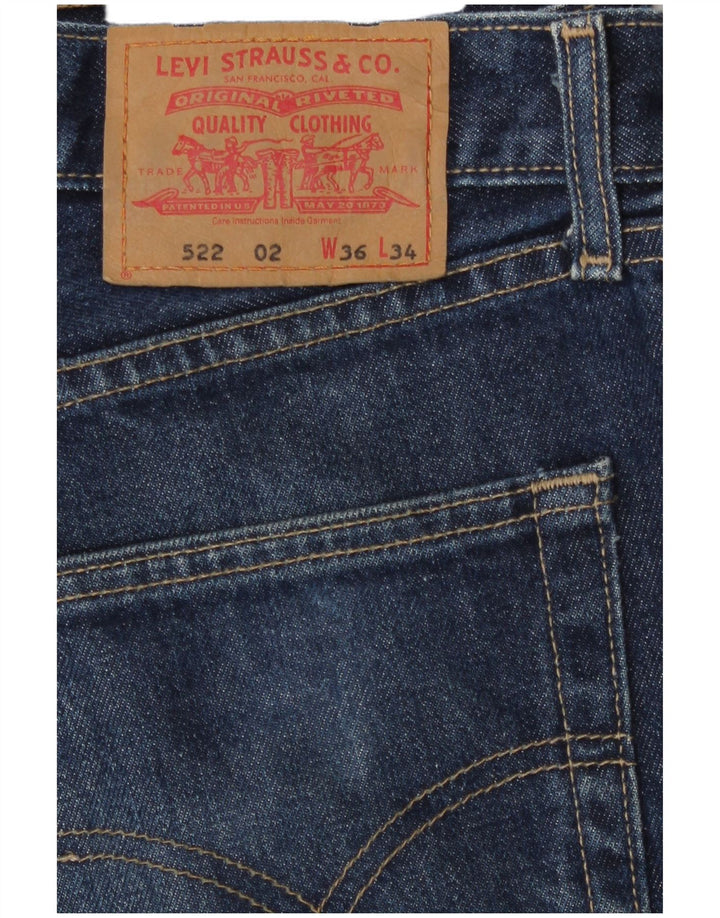 Calça jeans masculina Levi's 522 Straight W36 L27 azul marinho