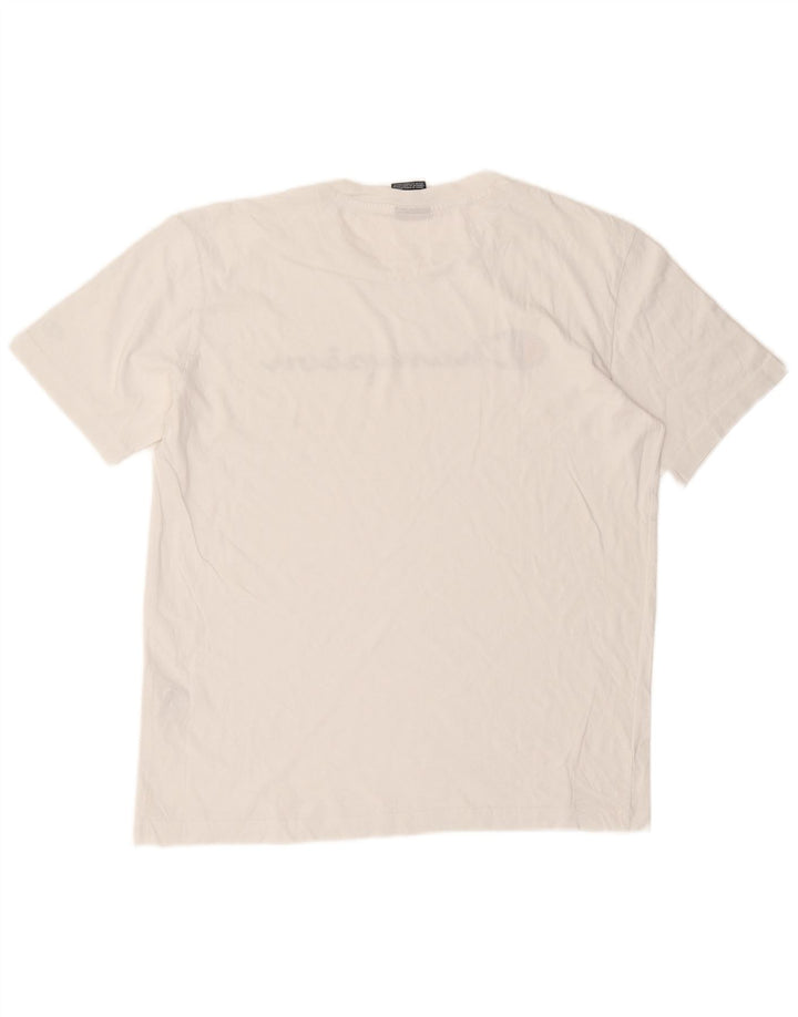 Camiseta gráfica masculina Champion Top médio algodão branco