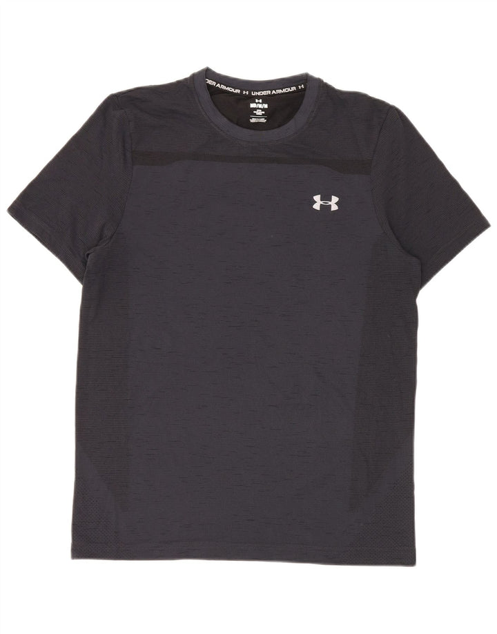 Under Armour Mens Camiseta justa Top Médio Azul Marinho