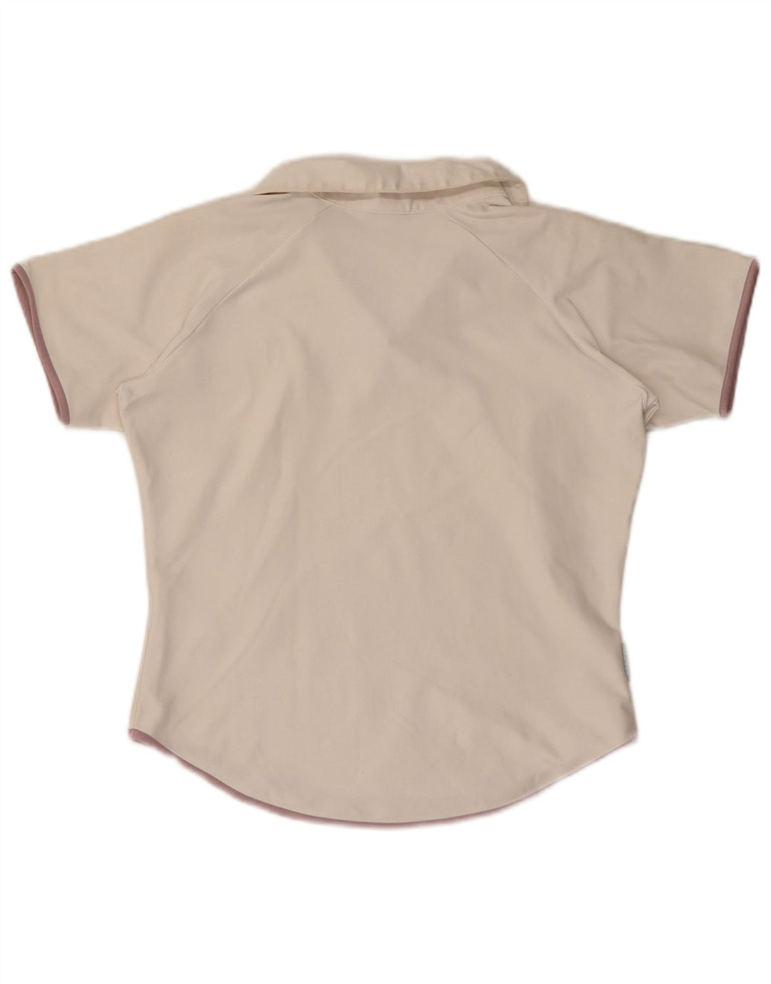 Camisa polo feminina Nike Dri Fit Crop US 8/10 médio branco poliéster