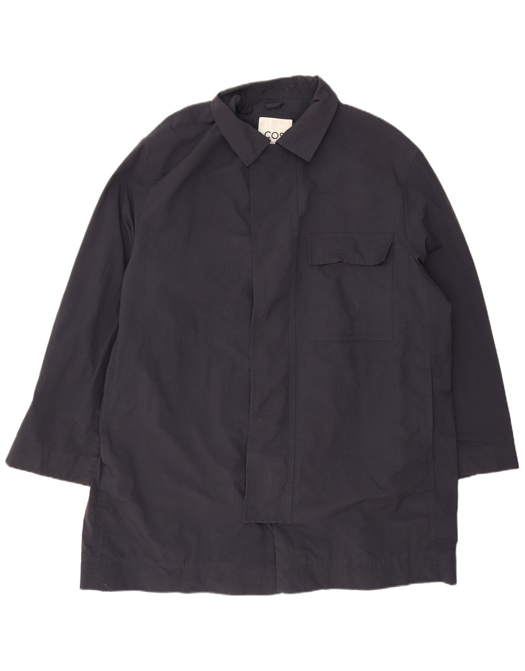 Sobretudo masculino Cos UK 42 XL azul marinho poliamida