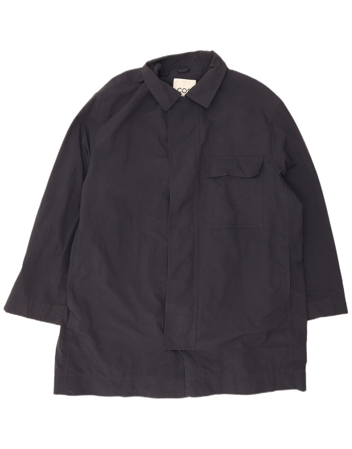 Sobretudo masculino Cos UK 42 XL azul marinho poliamida