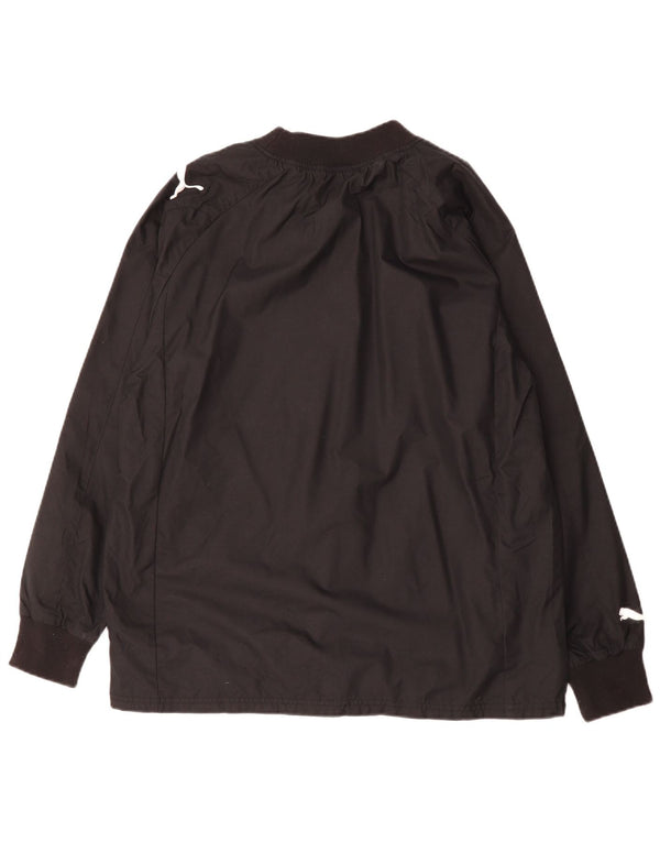 PUMA Mens Graphic Top Manga Longa Médio Preto Poliéster