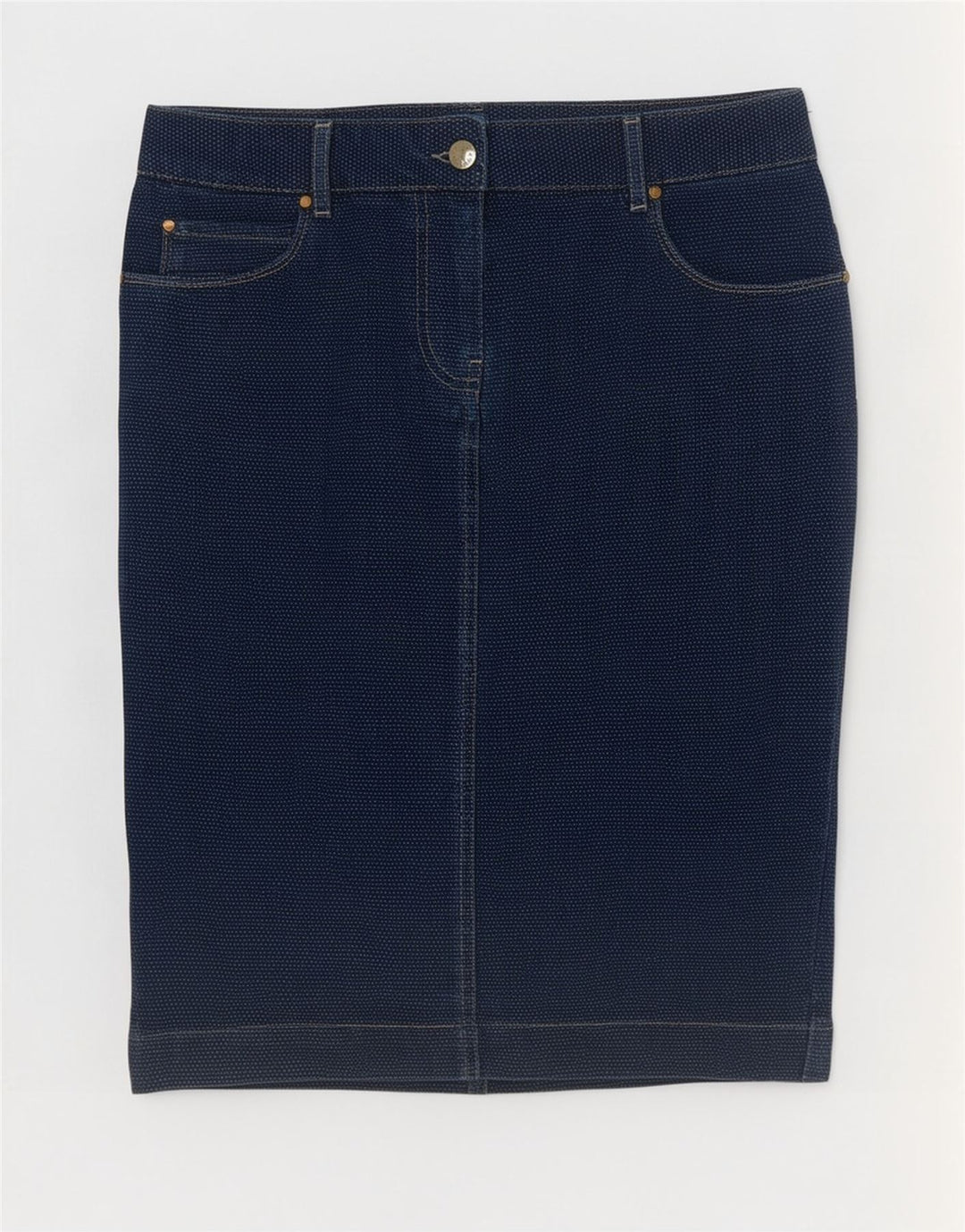 Saia jeans feminina Marina Yachting W28 azul marinho médio