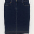 Saia jeans feminina Marina Yachting W28 azul marinho médio