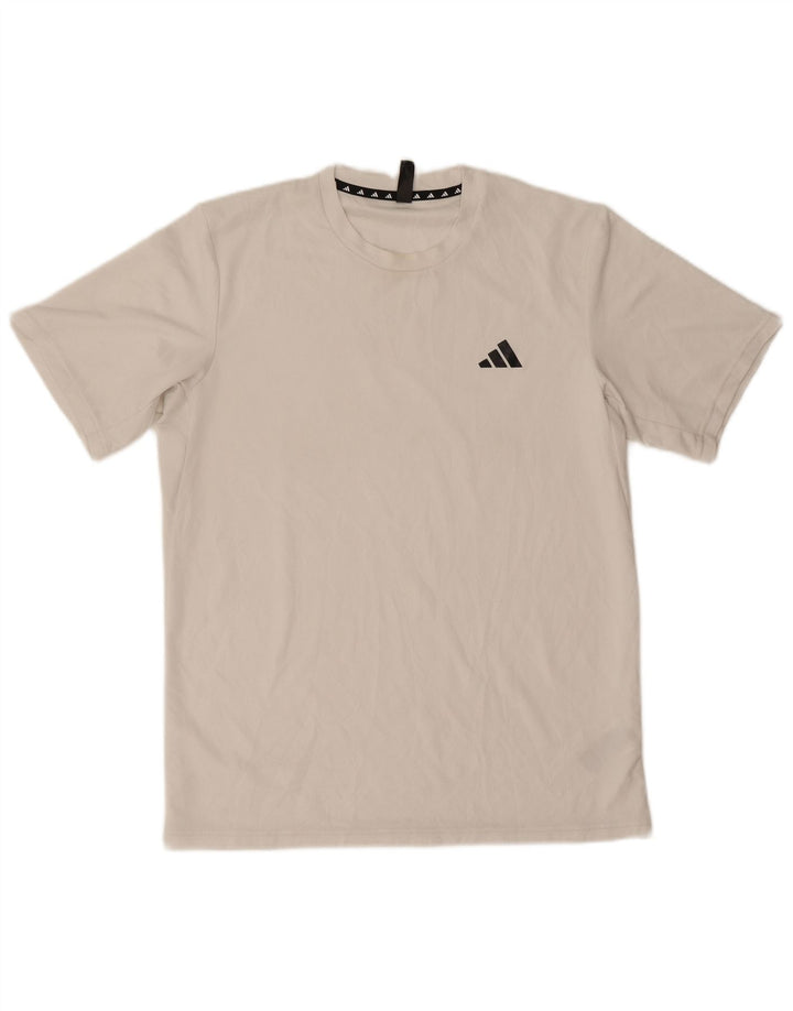 Adidas Mens Aeroready Camiseta Top Médio Poliéster Branco