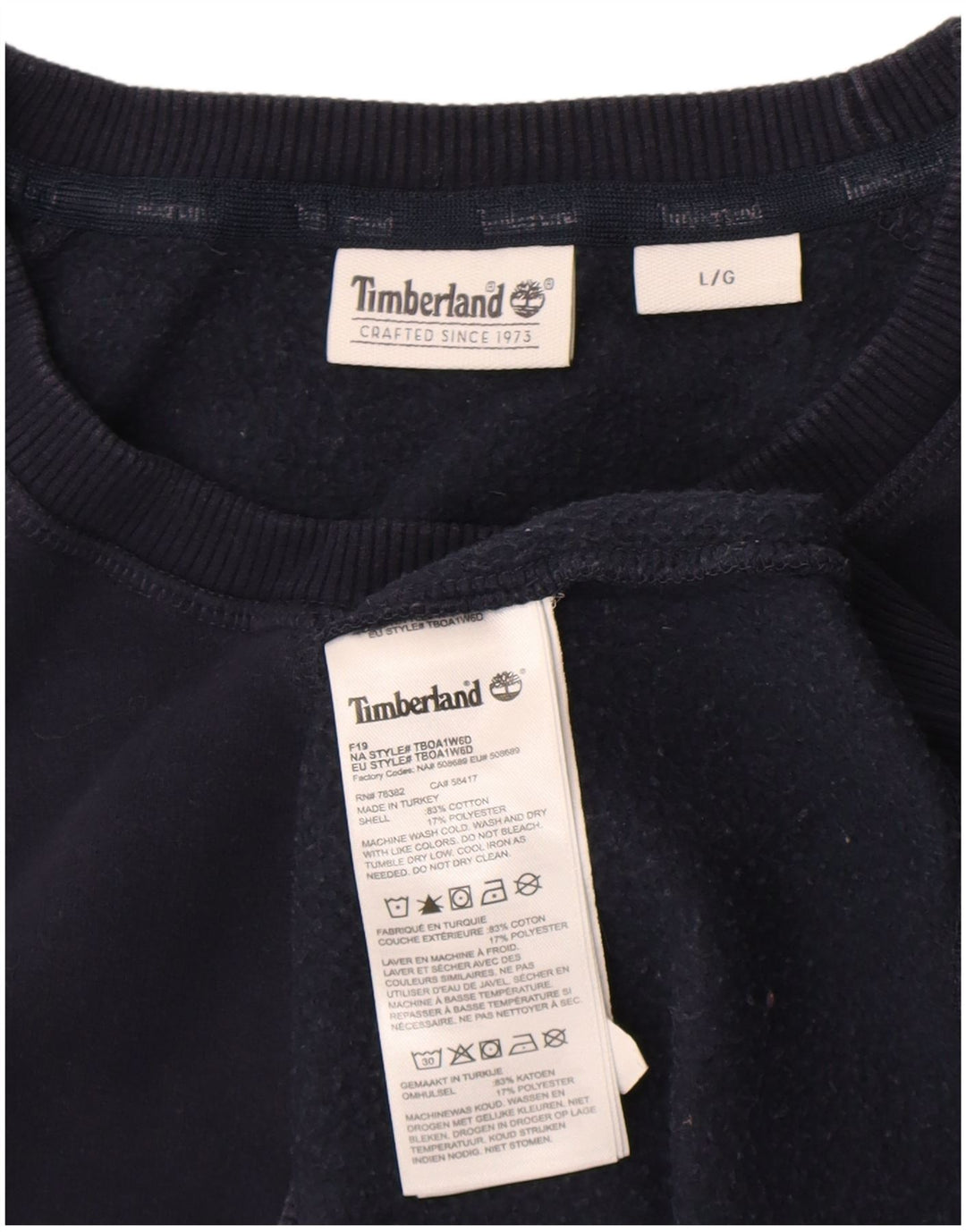 Timberland moletom masculino grande algodão azul marinho
