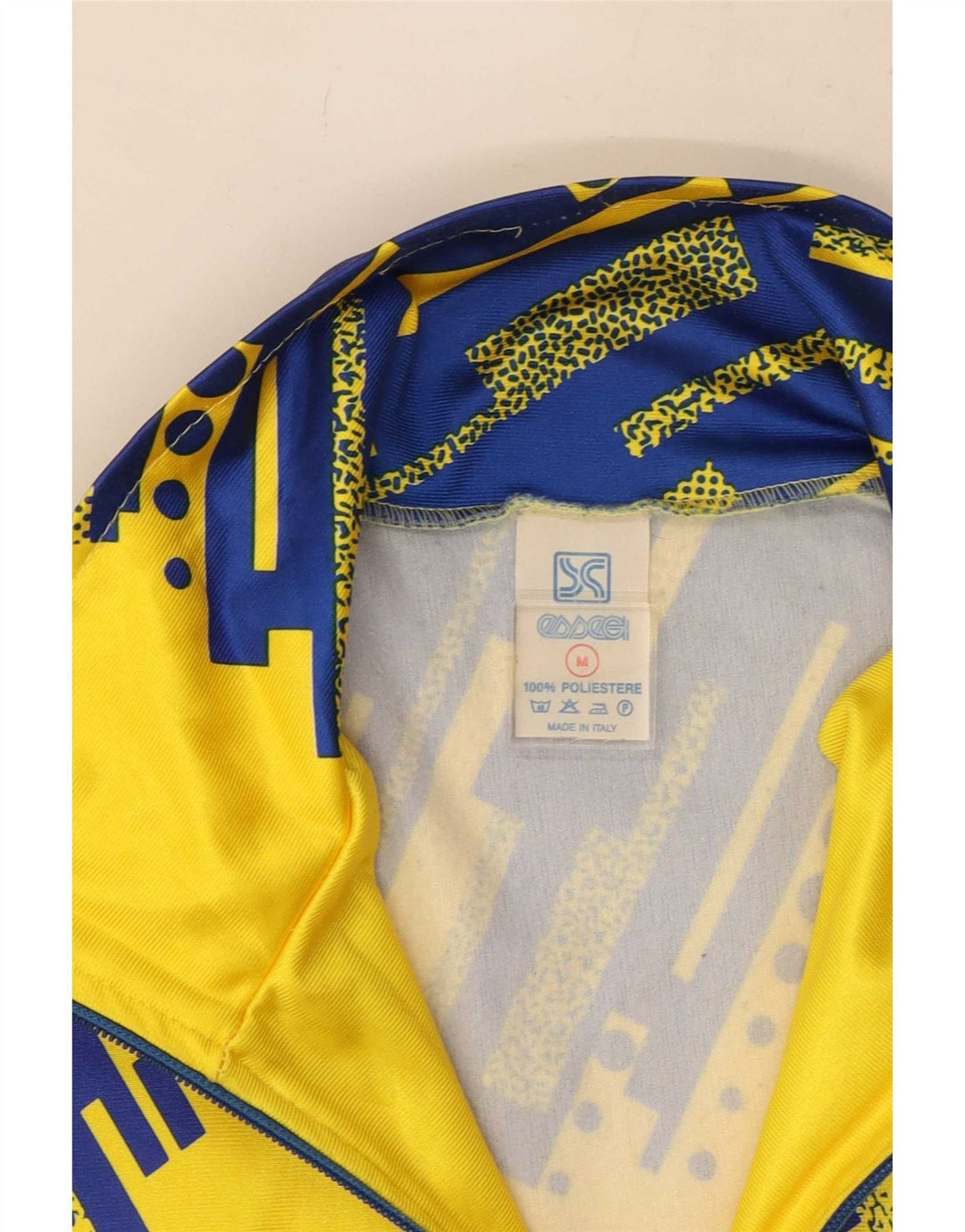 Jaqueta masculina de agasalho gráfico Essegi de poliéster geométrico amarelo médio