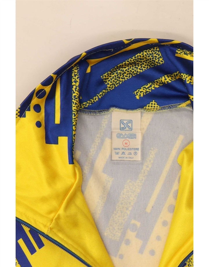 Jaqueta masculina de agasalho gráfico Essegi de poliéster geométrico amarelo médio