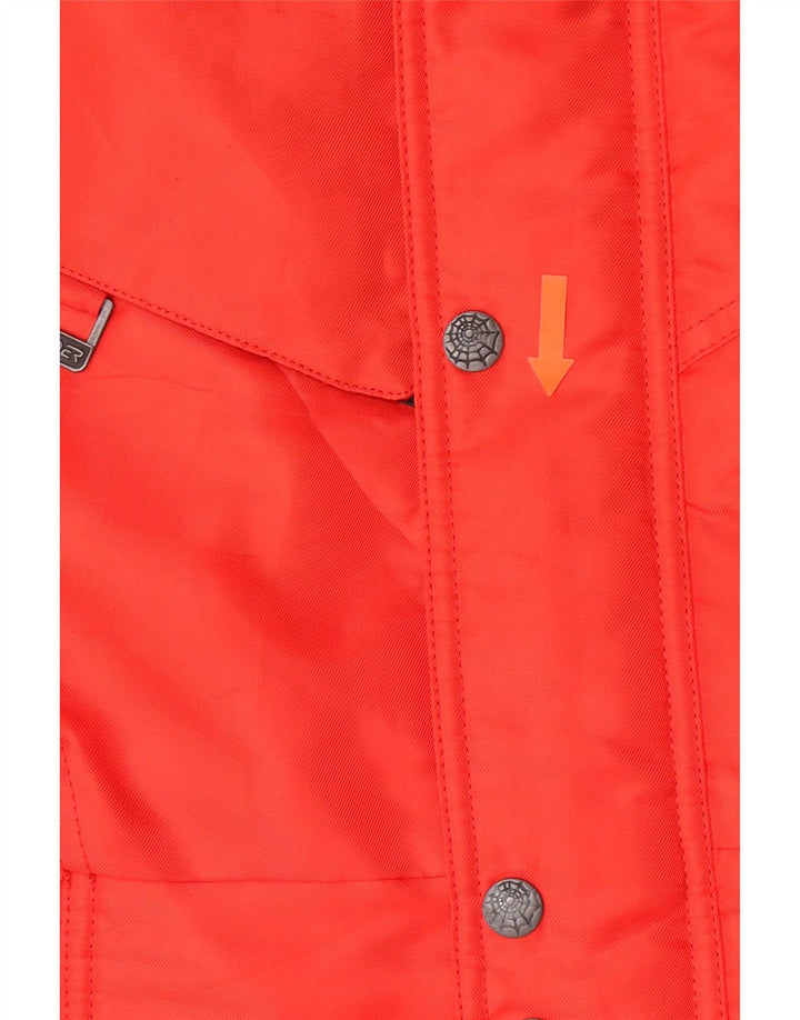 Jaqueta de esqui com capuz Spyder Boys 11-12 anos poliéster colorblock vermelho