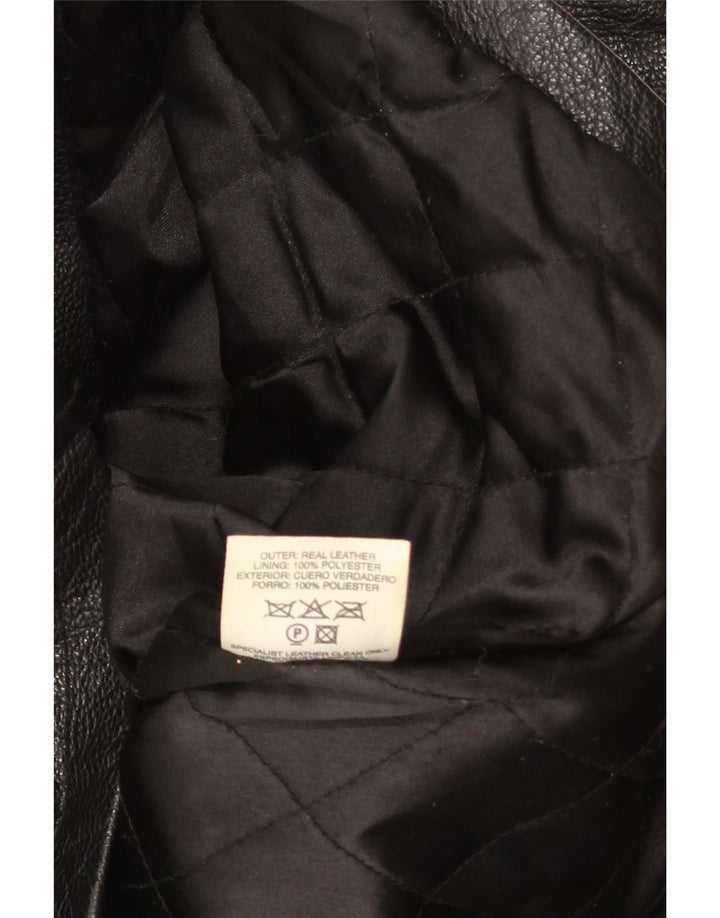 Jaqueta de couro masculina St. Bernard UK 41 grande preta