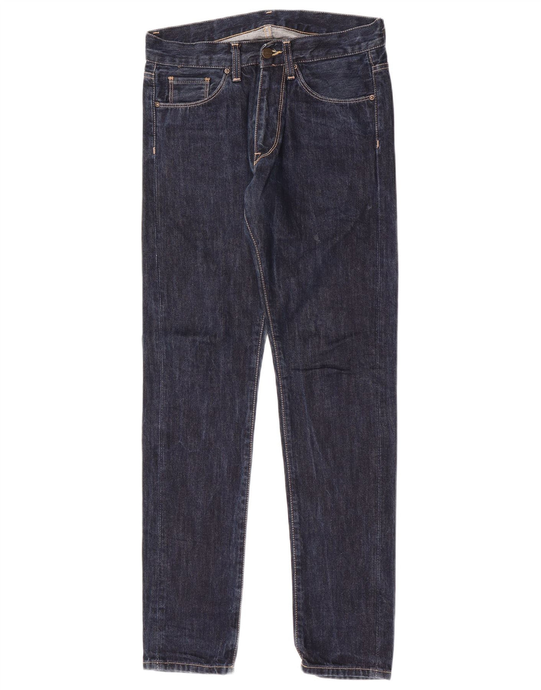 Carhartt Mens Slim Jeans W28 L32 Azul Marinho Algodão