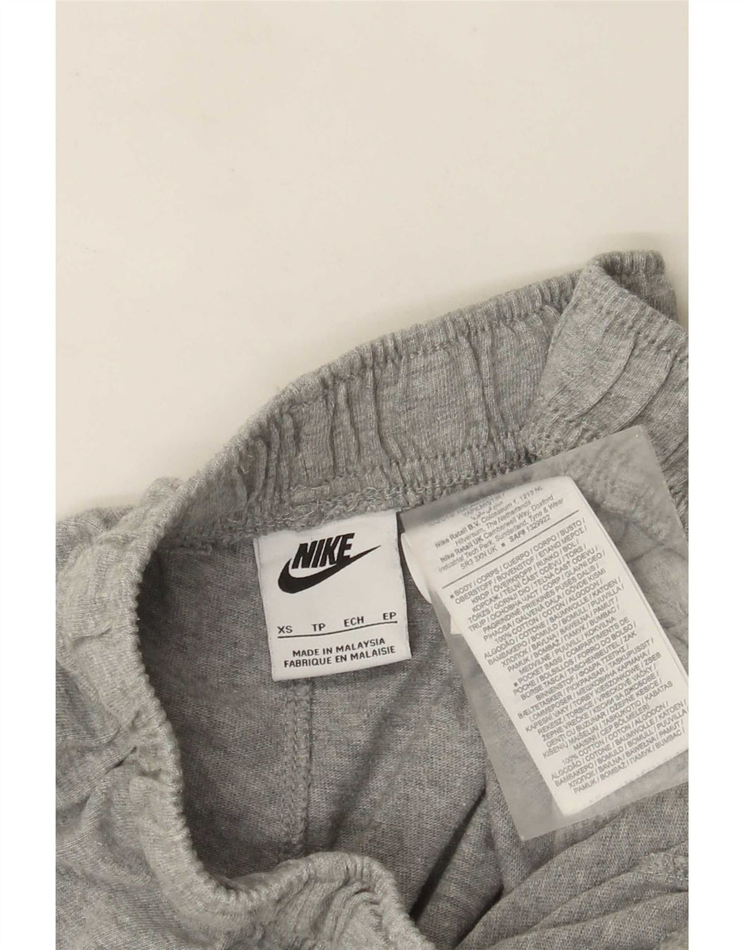 Shorts esportivos masculinos Nike XS cinza manchado de algodão