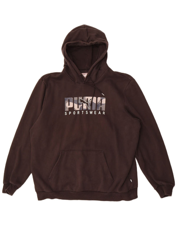 Puma masculino gráfico moletom com capuz XL preto algodão