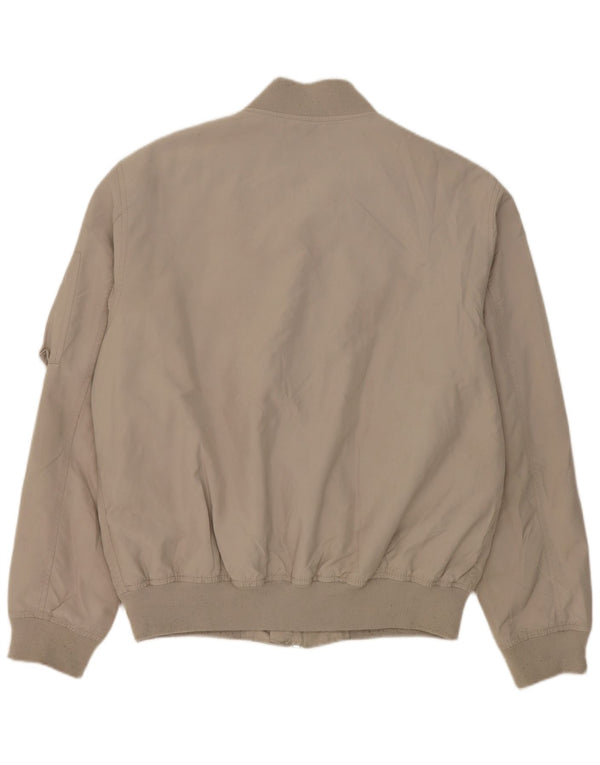 Jaqueta bomber masculina Zara UK 42 XL poliéster cinza