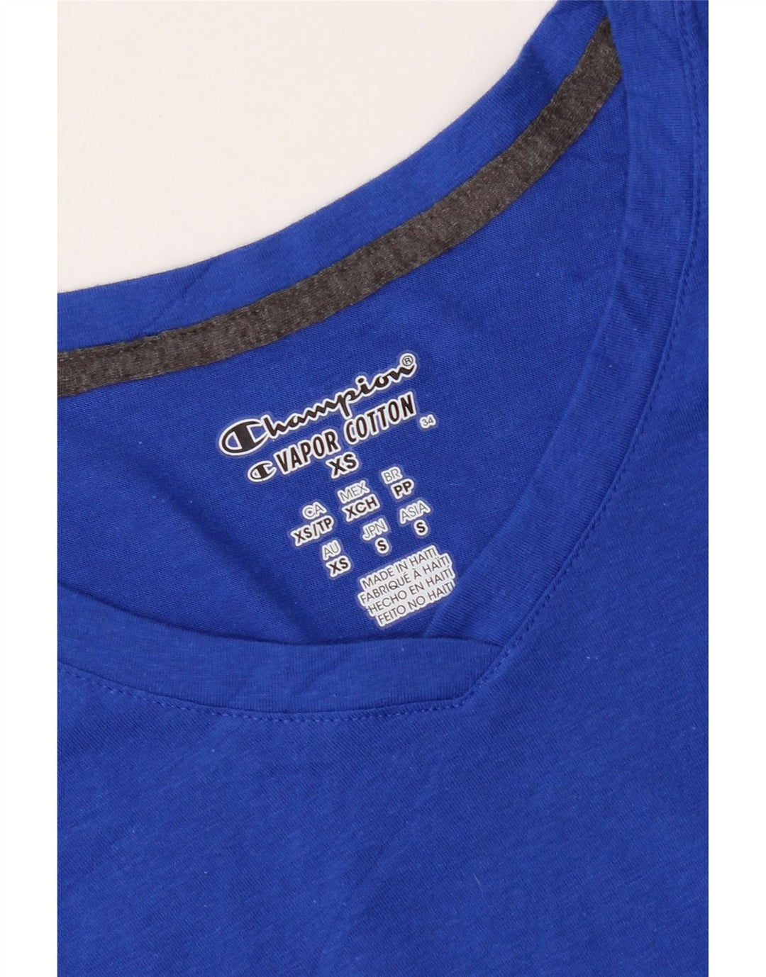 CHAMPION Womens T-Shirt Top UK 6 XS Blue Cotton Vintage Champion and Second-Hand Champion from Messina Hembry 