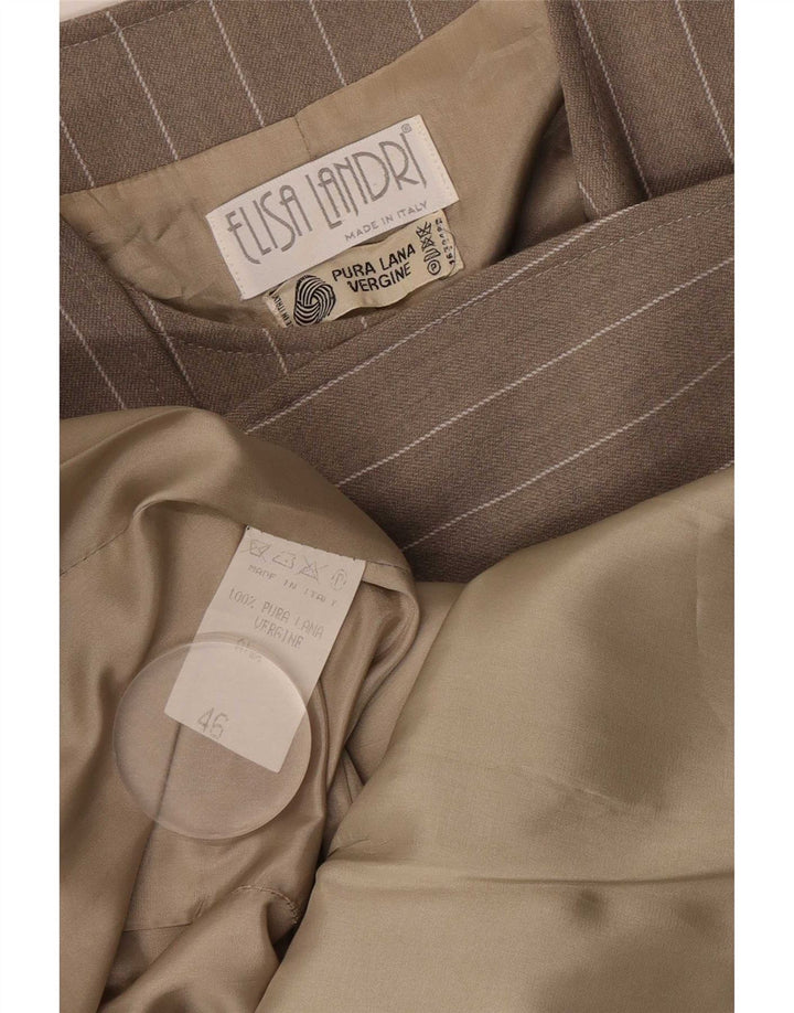 Jaqueta blazer feminina de 4 botões Elisa Landri IT 46 listra cinza grande