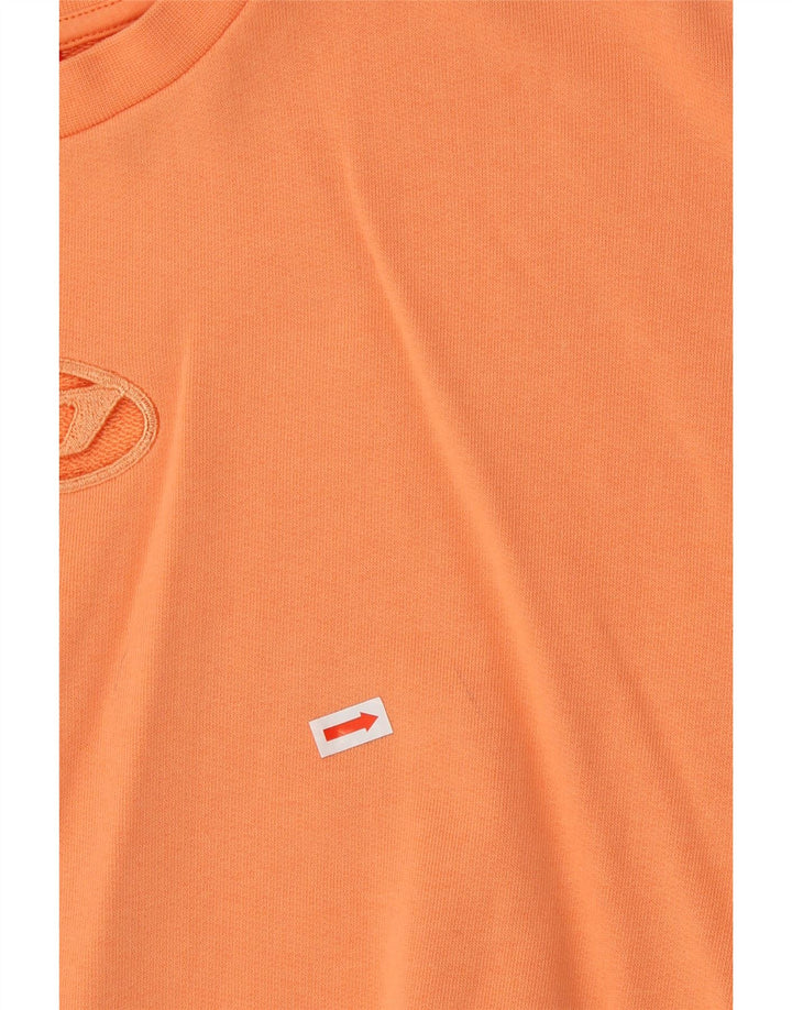 Suéter diesel feminino com corte gráfico 11-12 anos algodão laranja