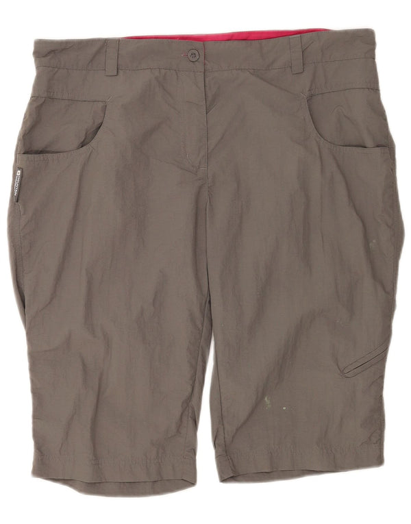 Shorts cargo feminino Mountain Warehouse UK 14 grande W34 cinza nylon