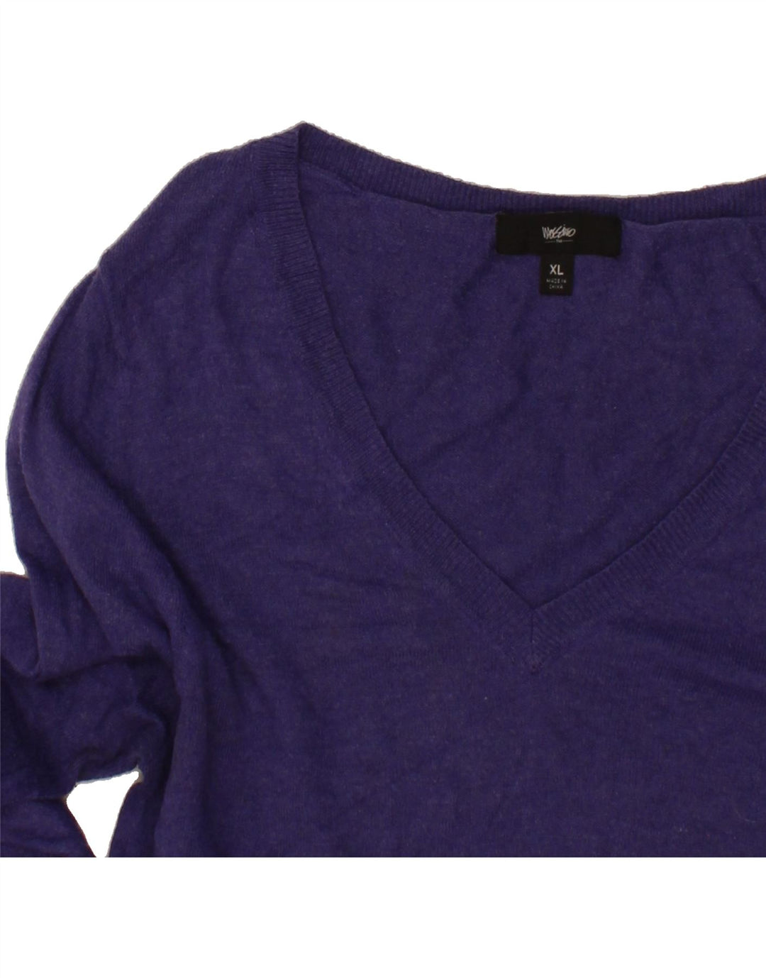 MOSSIMO Womens V-Neck Jumper Sweater UK 18 XL Purple Nylon Vintage Mossimo and Second-Hand Mossimo from Messina Hembry 