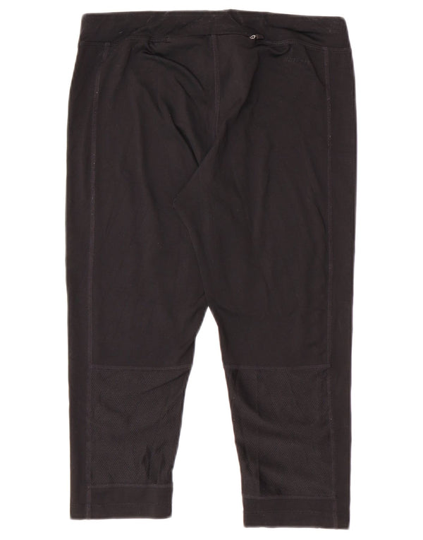 Nike Womens Dri Fit Capri Leggings UK 10 Pequeno Preto Poliéster Esportes
