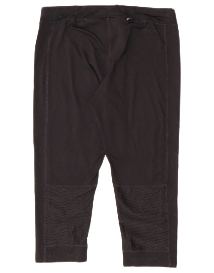 Nike Womens Dri Fit Capri Leggings UK 10 Pequeno Preto Poliéster Esportes