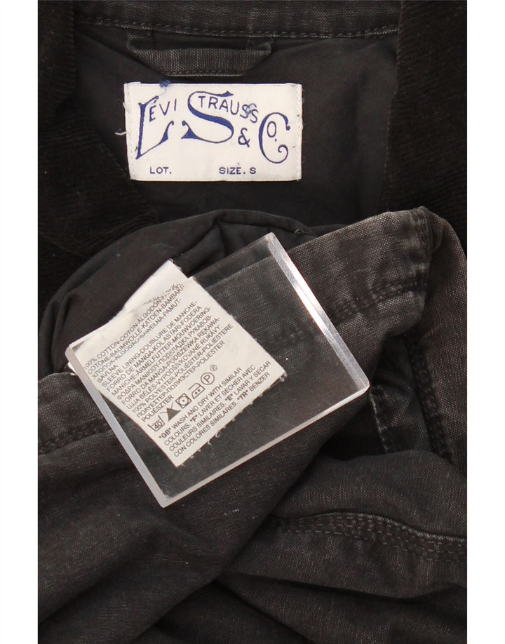 LEVI'S Mens Utility Jacket UK 36 Pequeno Algodão Preto