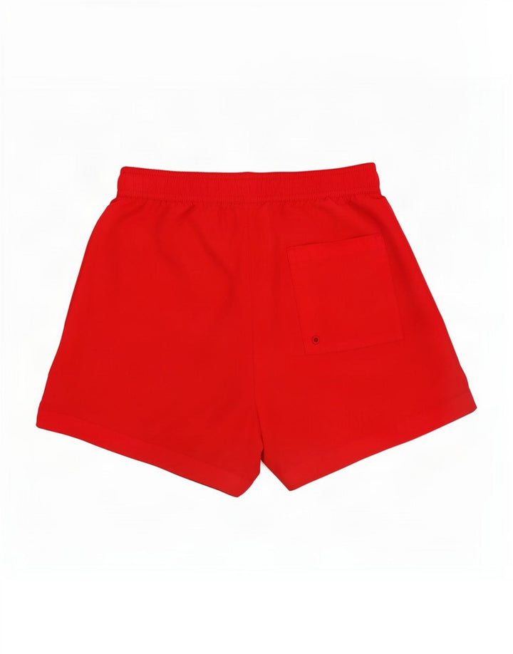 Calvin Klein Shorts de natação masculino gráfico pequeno poliéster colorblock vermelho