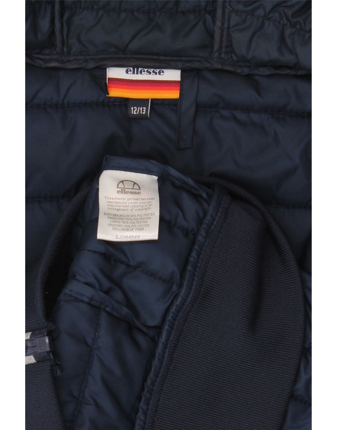 Jaqueta acolchoada com capuz Ellesse Boys 12-13 anos cinza Colourblock Nylon