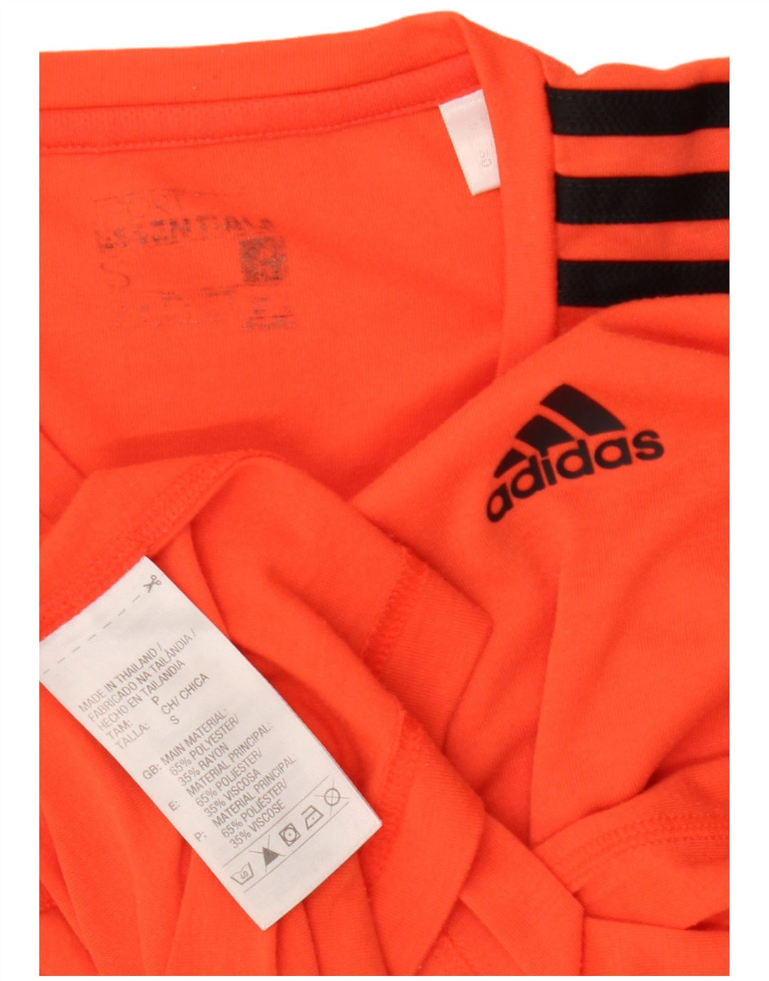 Adidas Mens Climalite Camiseta Top Pequeno Laranja Poliéster