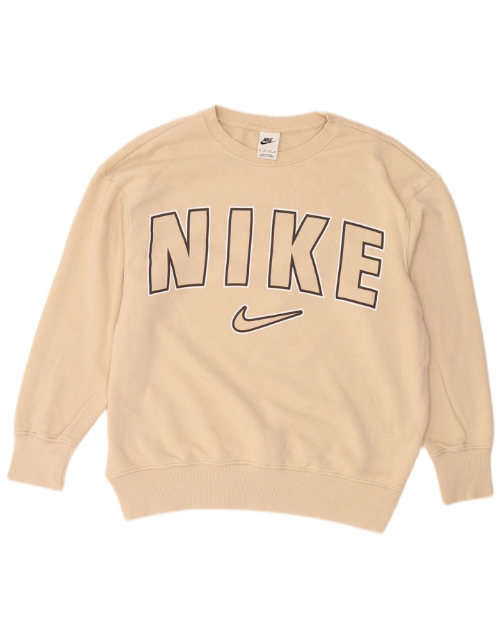 Moletom gráfico masculino Nike Jumper XS algodão bege