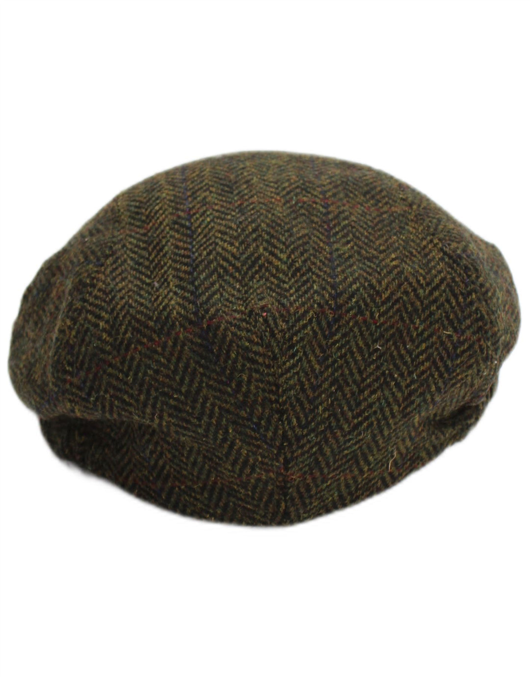 Mucros Weavers Boné masculino liso médio cáqui lã espinha de peixe clássico