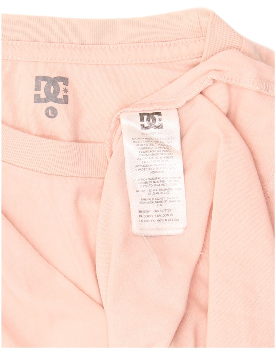 Camiseta gráfica masculina DC grande algodão rosa