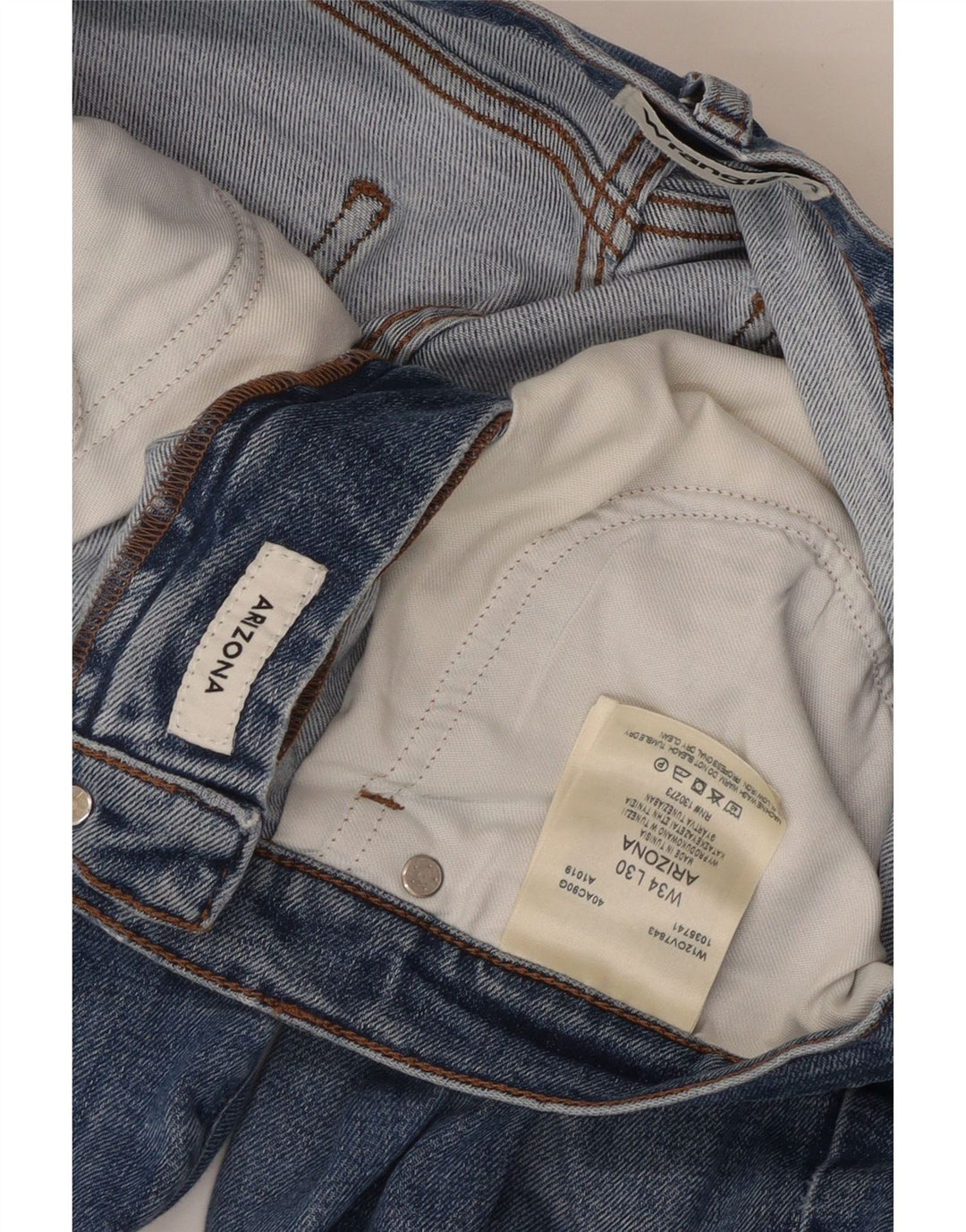 Calça jeans reta masculina WRANGLER desgastada W34 L30 algodão azul