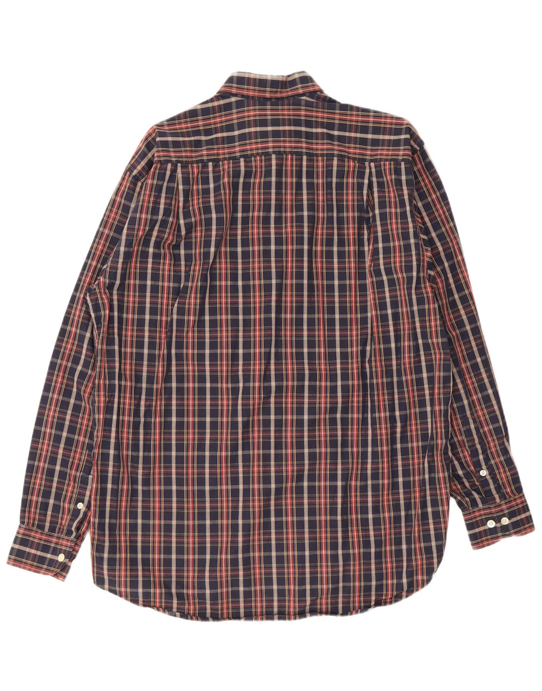 Camisa masculina Lacoste Classic Fit pequena xadrez azul marinho