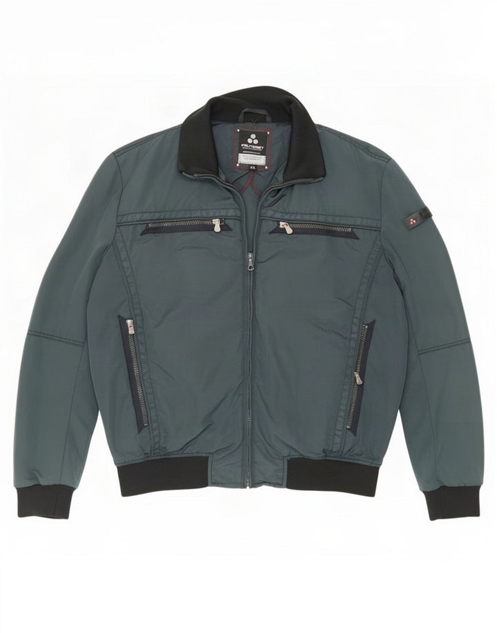 Jaqueta bomber masculina PEUTEREY UK 44 2XL azul colorblock poliamida