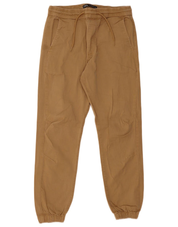 Calça jogger masculina Zara Chino médio W31 L28 algodão bege