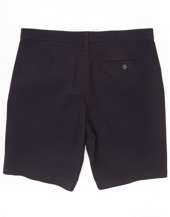 Shorts chino masculino Marks & Spencer W34 grande algodão azul marinho