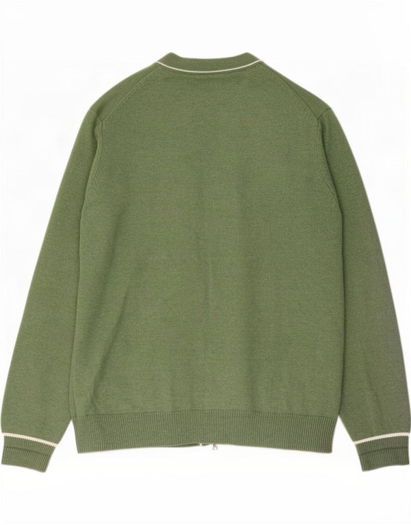 Suéter cardigã masculino Marks & Spencer 2XL poliéster verde