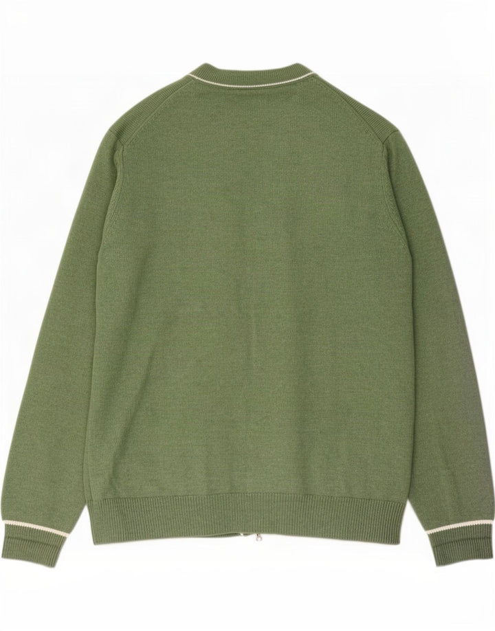 Suéter cardigã masculino Marks & Spencer 2XL poliéster verde