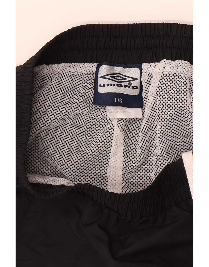 Calça de treino masculina Umbro grande poliéster preto