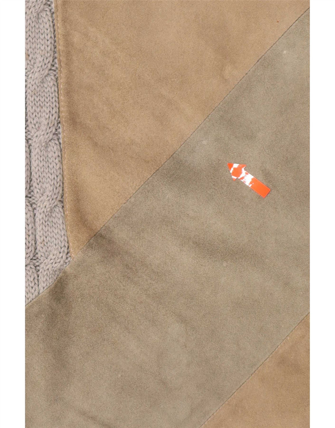 Suéter vintage masculino com gola redonda, grande lã colorblock cinza