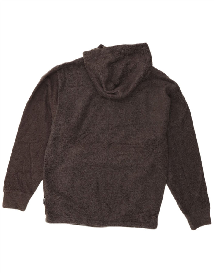 Suéter masculino Billabong com capuz e zíper e gola em poliéster cinza médio