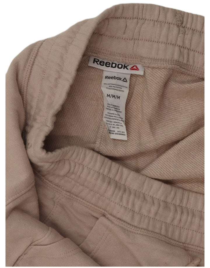 Shorts esportivos femininos Reebok UK 14 algodão bege médio