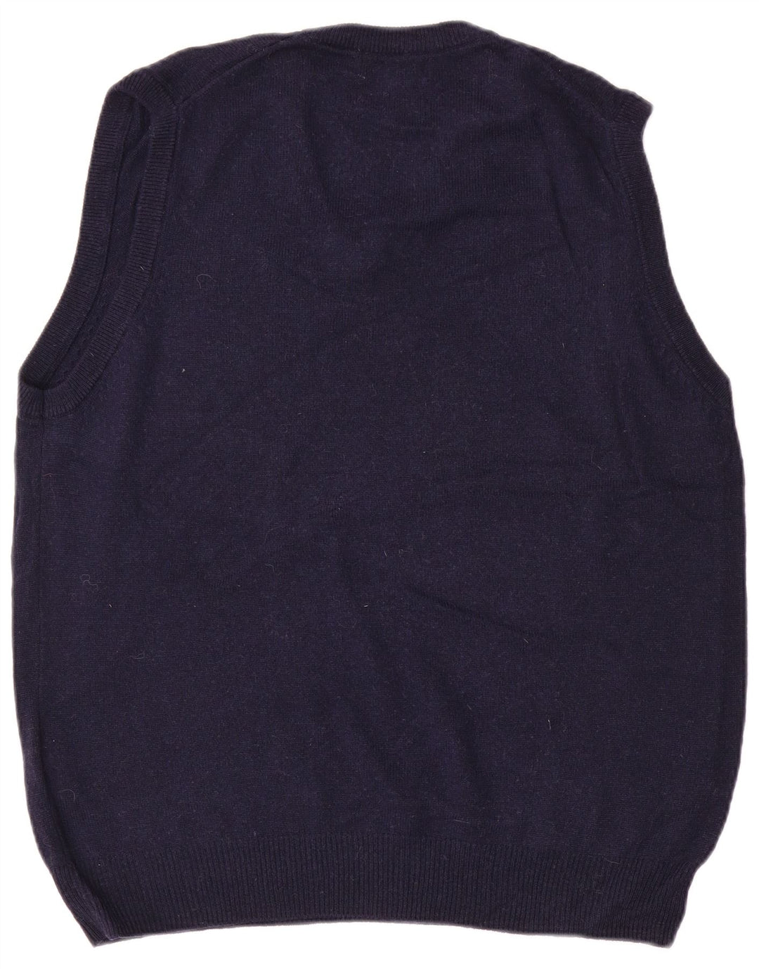 Regata masculina MARKS & SPENCER Blue Harbor Vest média de lã azul marinho
