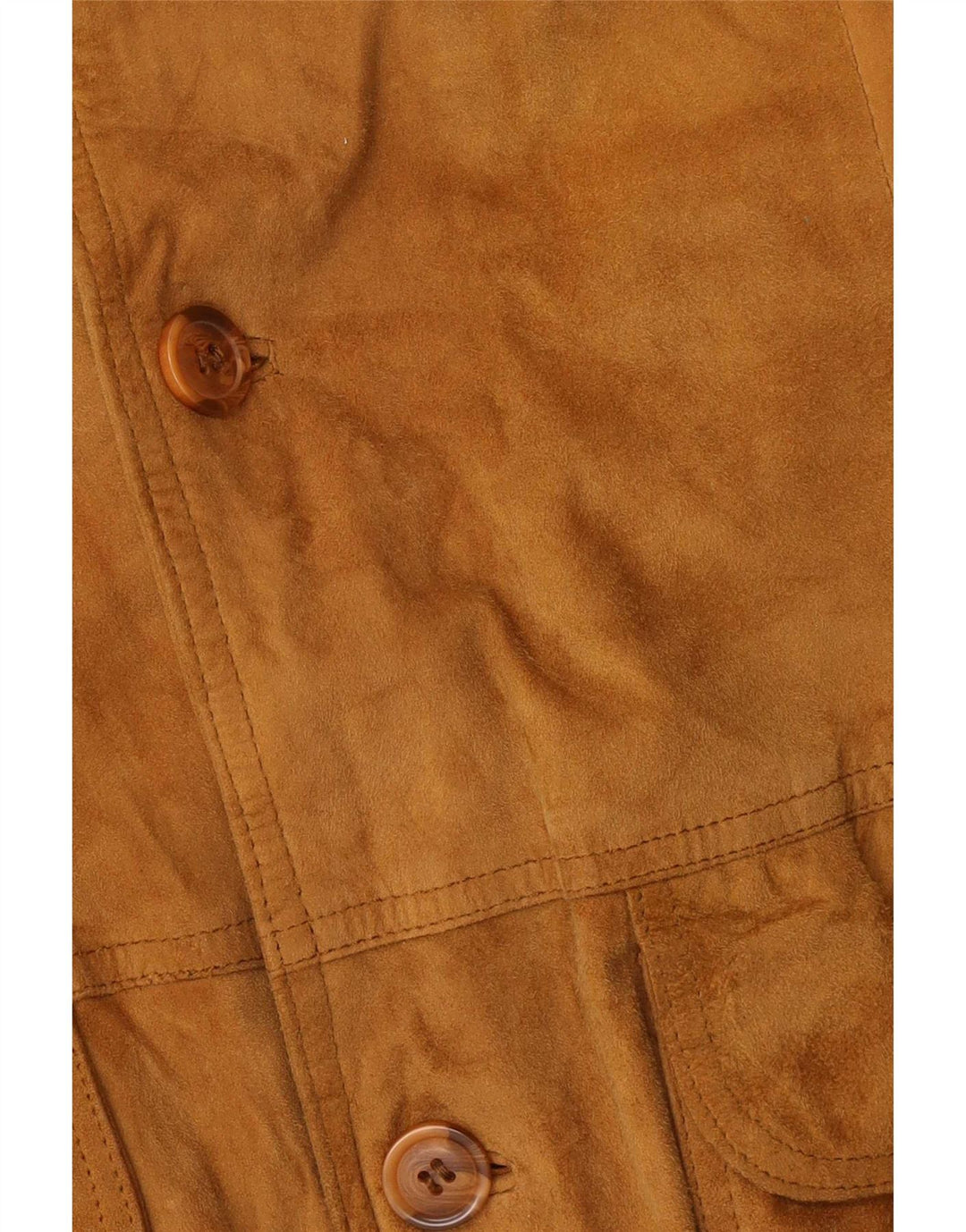 Jaqueta bomber masculina vintage de camurça IT 54 2XL couro bege