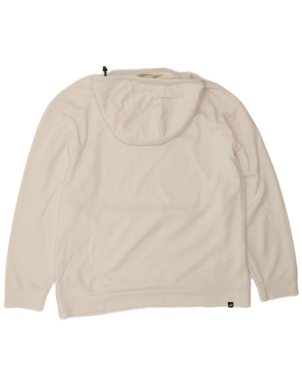 Puma Mens Hoodie Jumper Grande Algodão Branco