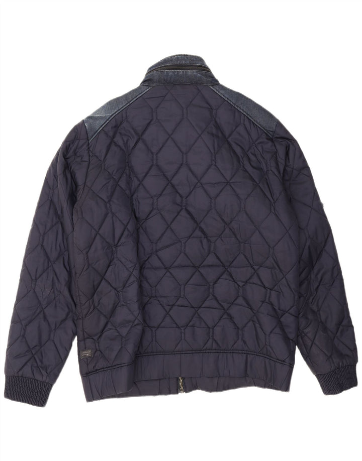 Jaqueta acolchoada masculina G-Star UK 42 XL poliéster azul marinho